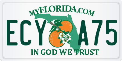 FL license plate ECYA75