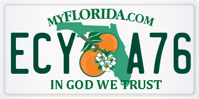 FL license plate ECYA76