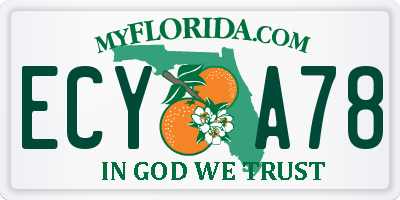 FL license plate ECYA78