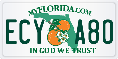 FL license plate ECYA80
