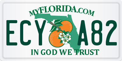 FL license plate ECYA82