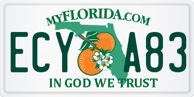 FL license plate ECYA83