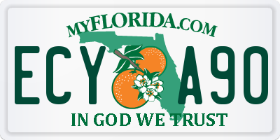FL license plate ECYA90
