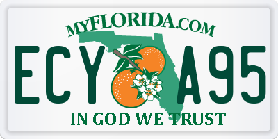 FL license plate ECYA95