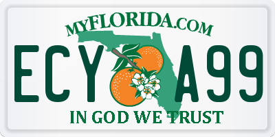 FL license plate ECYA99