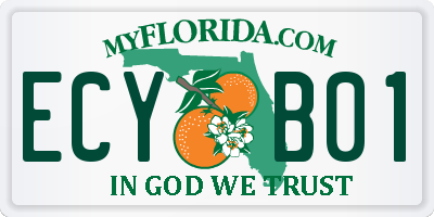 FL license plate ECYB01