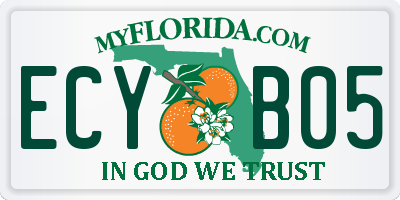 FL license plate ECYB05