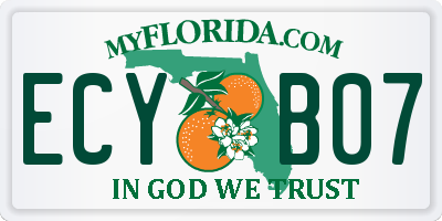 FL license plate ECYB07