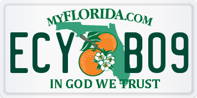 FL license plate ECYB09