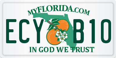 FL license plate ECYB10