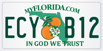 FL license plate ECYB12