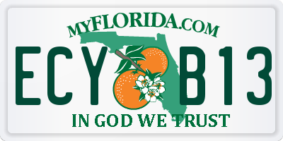 FL license plate ECYB13