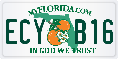 FL license plate ECYB16