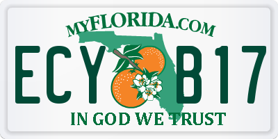 FL license plate ECYB17