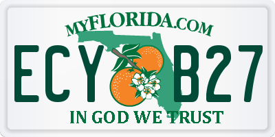 FL license plate ECYB27
