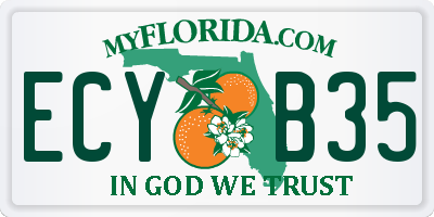 FL license plate ECYB35