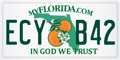 FL license plate ECYB42