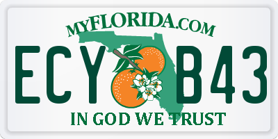 FL license plate ECYB43