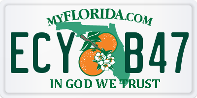 FL license plate ECYB47