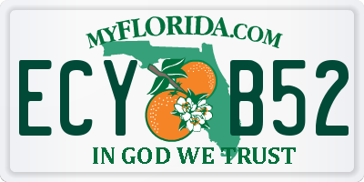 FL license plate ECYB52