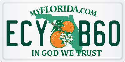 FL license plate ECYB60