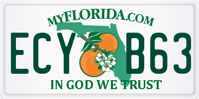 FL license plate ECYB63