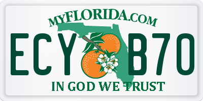 FL license plate ECYB70
