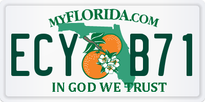 FL license plate ECYB71