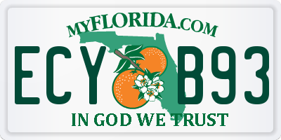 FL license plate ECYB93
