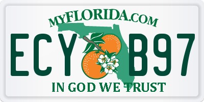 FL license plate ECYB97