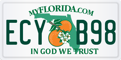 FL license plate ECYB98