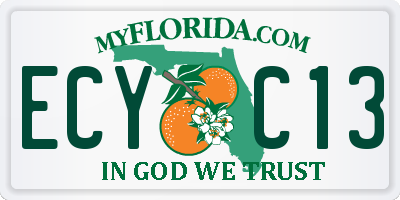 FL license plate ECYC13