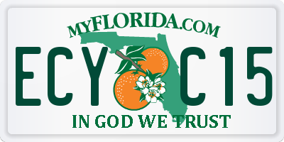 FL license plate ECYC15