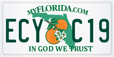 FL license plate ECYC19