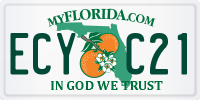 FL license plate ECYC21