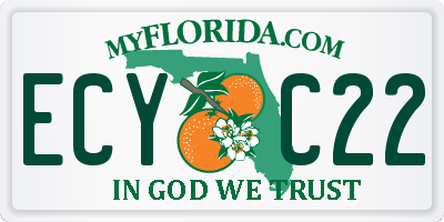 FL license plate ECYC22