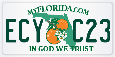 FL license plate ECYC23