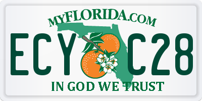 FL license plate ECYC28