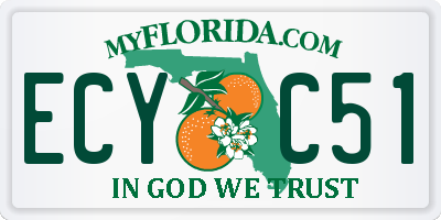 FL license plate ECYC51