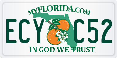 FL license plate ECYC52