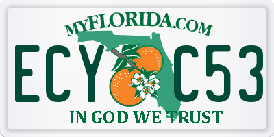 FL license plate ECYC53
