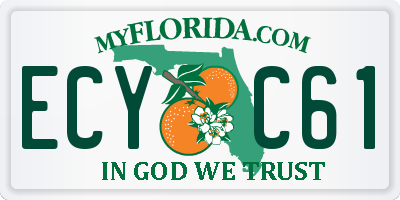 FL license plate ECYC61