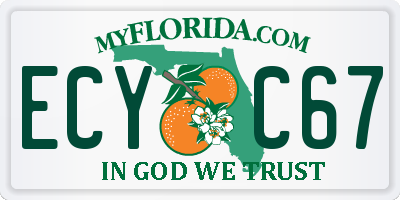 FL license plate ECYC67