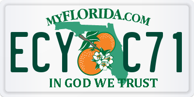 FL license plate ECYC71