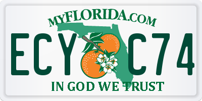 FL license plate ECYC74