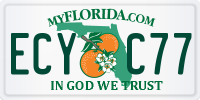 FL license plate ECYC77