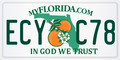 FL license plate ECYC78