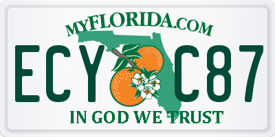 FL license plate ECYC87