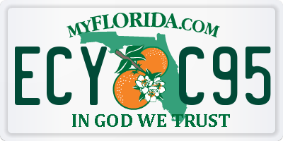 FL license plate ECYC95