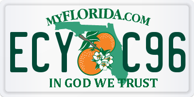 FL license plate ECYC96